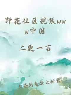 野花社区视频www中国