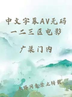 中文字幕AV无码一二三区电影